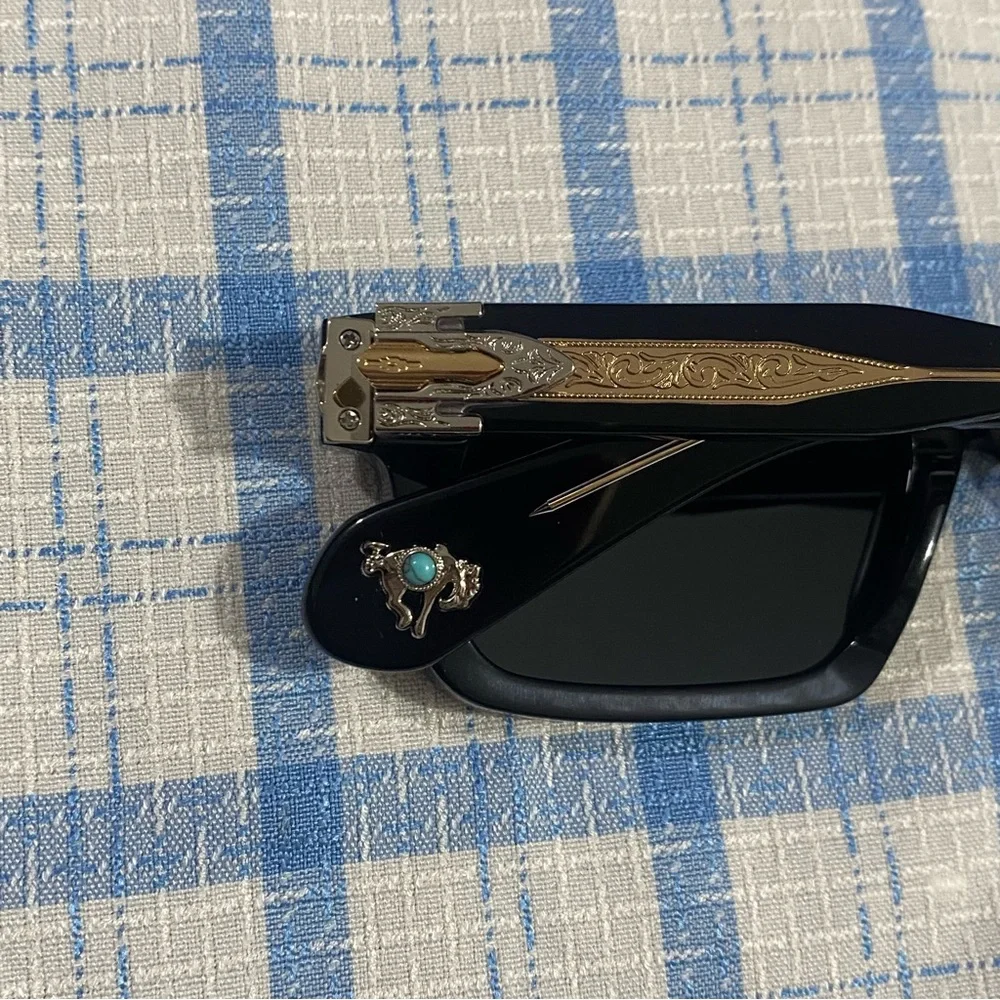 Jacques Marie Mage Black Square Sunglasses